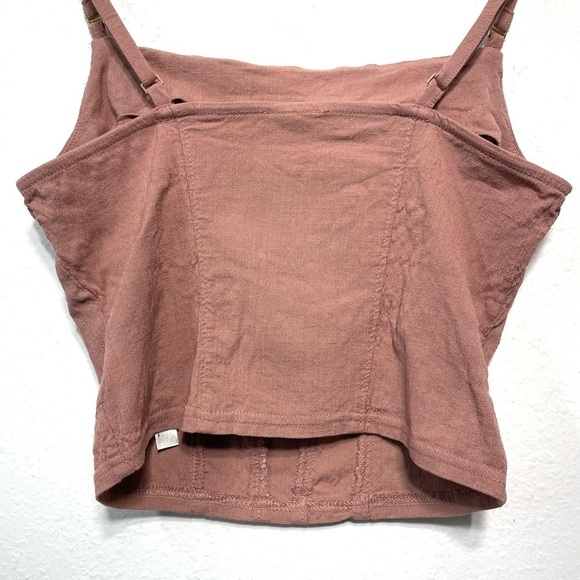 Free People Back On Track Cropped Cami Tank Top Strawberry Roan XS O262 - Picture 7 of 9